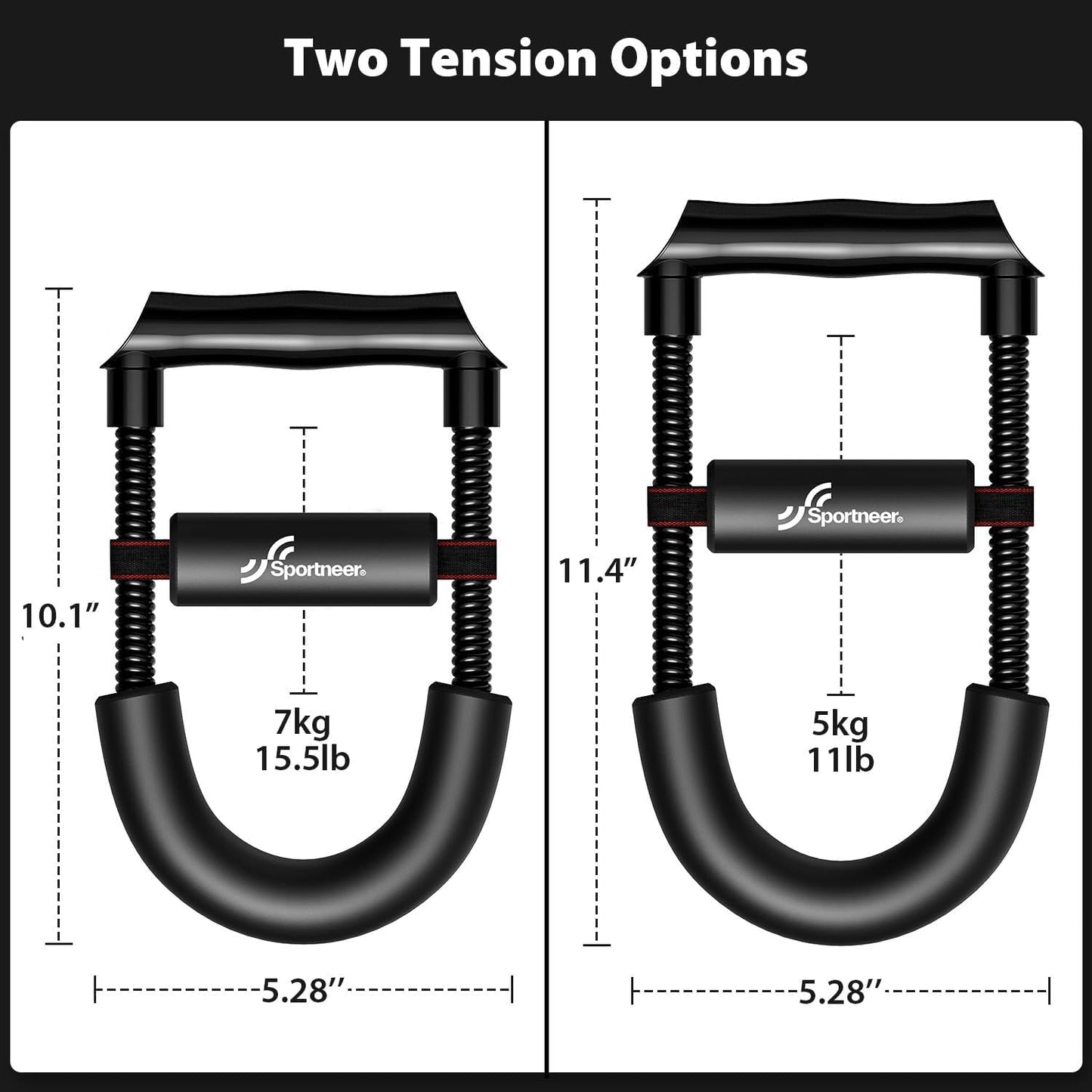 Forearm Strengthener Forearm Wrist Strengthener Exerciser with Adjustable Tension for Improving Strength - Hand Developer Arm Grip Workout Strength Trainer Home Gym Workout Equipment for Starter and Pro